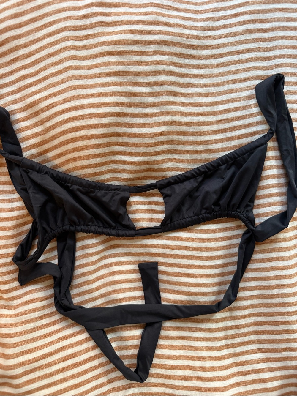 Frankie's Bikinis Black Cutout Bikini Top